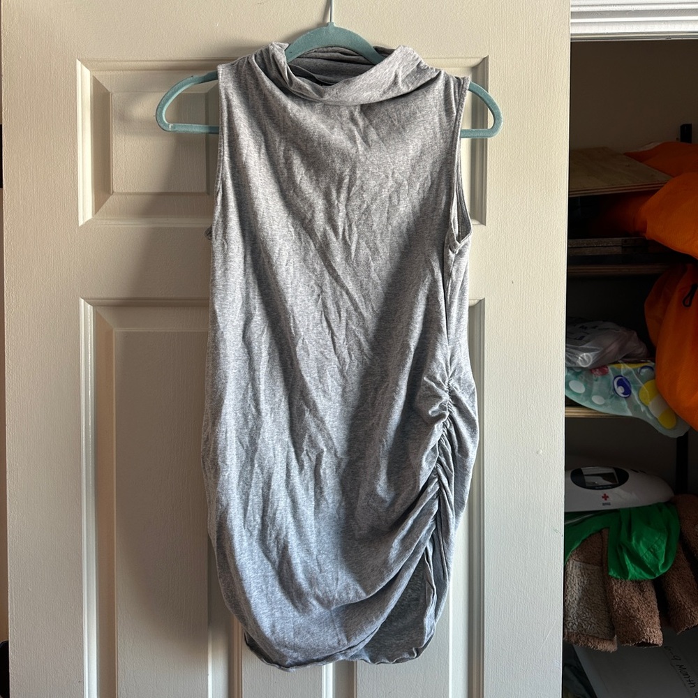 Grey Maternity Tank - Turtleneck